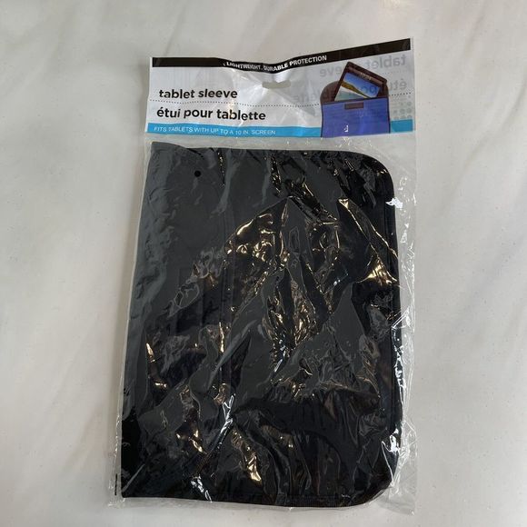 New Black Tablet Sleeve Fits 10 Inch Tablets, ipad, Samsung, Android, Universal - Picture 4 of 12